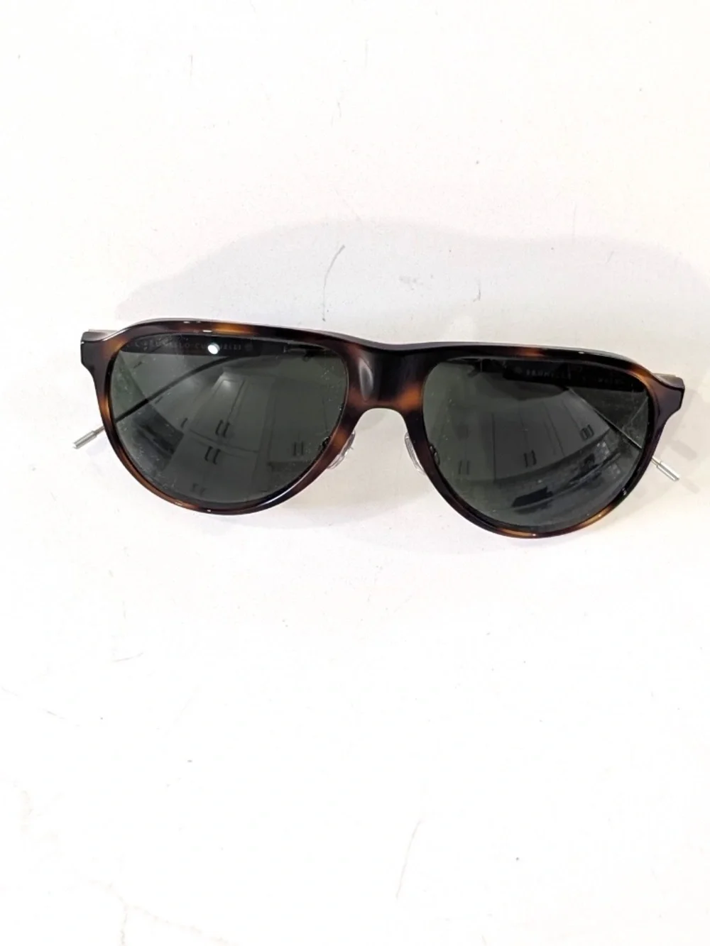 NWT Brunello Cucinelli Pilot Sunglasses Havana Classic Dark Green Polarized $930